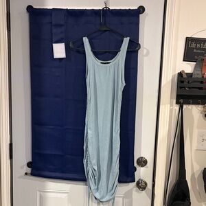 Light Blue Sleeveless Midi Dress